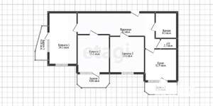 3-к квартира, вторичка, 80м2, 4/23 этаж