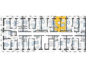 1-к квартира, строящийся дом, 40м2, 6/12 этаж