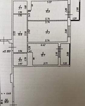 2-к квартира, вторичка, 64м2, 2/25 этаж