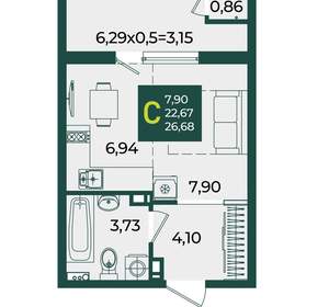 Студия квартира, вторичка, 27м2, 12/18 этаж