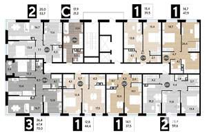 3-к квартира, вторичка, 70м2, 4/16 этаж