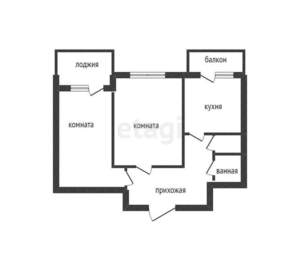 2-к квартира, вторичка, 52м2, 7/10 этаж