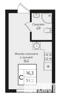 Студия квартира, вторичка, 19м2, 5/7 этаж