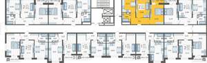 2-к квартира, вторичка, 51м2, 1/16 этаж
