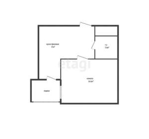 1-к квартира, вторичка, 35м2, 9/5 этаж