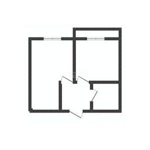 1-к квартира, вторичка, 32м2, 3/3 этаж