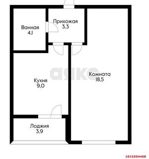 1-к квартира, вторичка, 35м2, 19/22 этаж