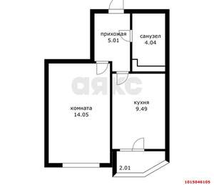 1-к квартира, вторичка, 36м2, 8/17 этаж