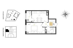 1-к квартира, вторичка, 41м2, 3/18 этаж