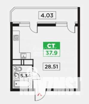Студия квартира, вторичка, 32м2, 10/20 этаж