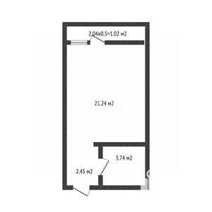 1-к квартира, вторичка, 21м2, 12/16 этаж