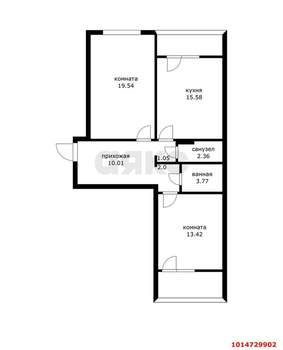 2-к квартира, вторичка, 75м2, 8/16 этаж