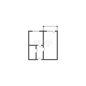 1-к квартира, вторичка, 35м2, 1/4 этаж