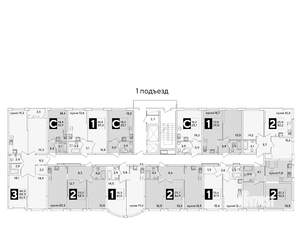 2-к квартира, вторичка, 52м2, 2/16 этаж