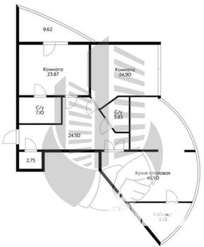 3-к квартира, вторичка, 153м2, 3/16 этаж