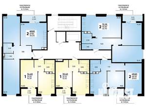 2-к квартира, вторичка, 70м2, 7/18 этаж