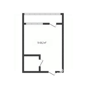 Студия квартира, вторичка, 26м2, 1/16 этаж