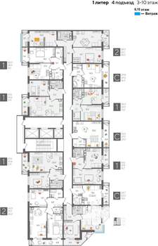 1-к квартира, вторичка, 47м2, 6/24 этаж