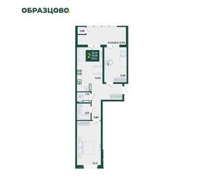 2-к квартира, вторичка, 63м2, 14/18 этаж