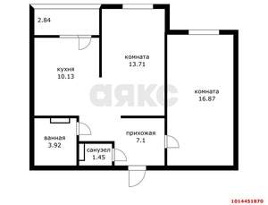 2-к квартира, вторичка, 55м2, 15/19 этаж
