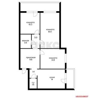 3-к квартира, вторичка, 85м2, 16/16 этаж