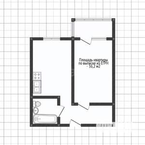 1-к квартира, вторичка, 36м2, 11/24 этаж