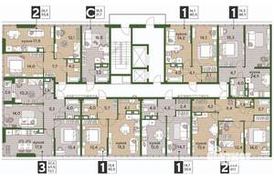 2-к квартира, вторичка, 56м2, 16/16 этаж
