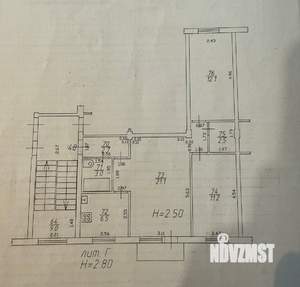 3-к квартира, вторичка, 59м2, 2/5 этаж