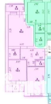 2-к квартира, вторичка, 65м2, 5/9 этаж