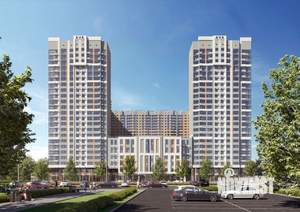 1-к квартира, строящийся дом, 38м2, 17/23 этаж