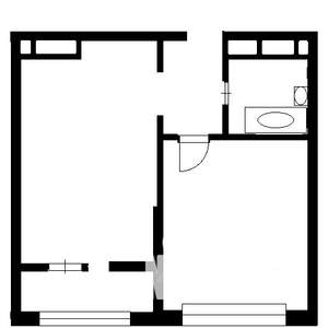 1-к квартира, вторичка, 53м2, 10/21 этаж