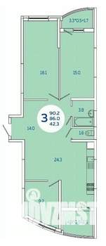 3-к квартира, вторичка, 86м2, 10/20 этаж