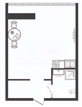 Студия квартира, вторичка, 27м2, 8/16 этаж