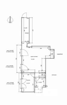 1-к квартира, вторичка, 46м2, 1/1 этаж