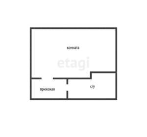 1-к квартира, вторичка, 25м2, 8/16 этаж