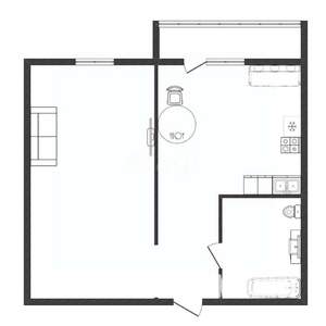 1-к квартира, вторичка, 36м2, 3/14 этаж