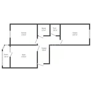 2-к квартира, вторичка, 61м2, 20/20 этаж