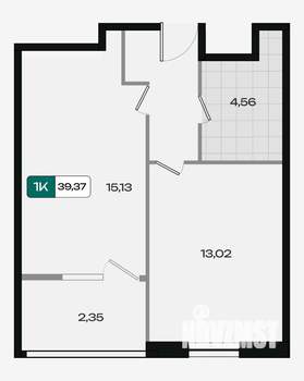 1-к квартира, вторичка, 39м2, 5/18 этаж