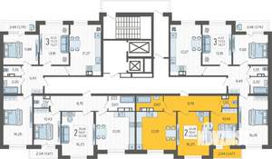2-к квартира, вторичка, 60м2, 2/19 этаж