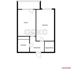1-к квартира, вторичка, 46м2, 2/15 этаж