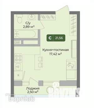 Студия квартира, вторичка, 22м2, 4/10 этаж