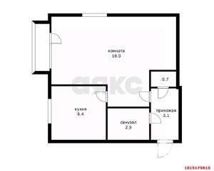 1-к квартира, вторичка, 34м2, 3/5 этаж