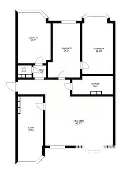 4-к квартира, вторичка, 154м2, 4/13 этаж