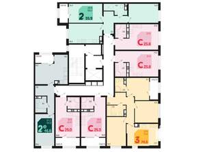 2-к квартира, вторичка, 60м2, 6/18 этаж