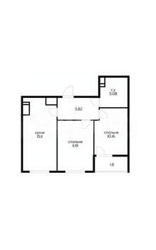 2-к квартира, вторичка, 47м2, 4/18 этаж