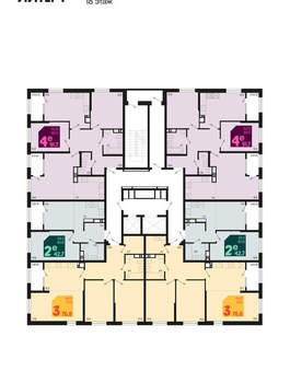 3-к квартира, вторичка, 77м2, 18/18 этаж