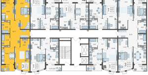 3-к квартира, вторичка, 92м2, 20/21 этаж