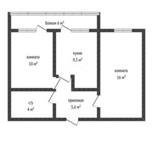 2-к квартира, вторичка, 45м2, 3/24 этаж