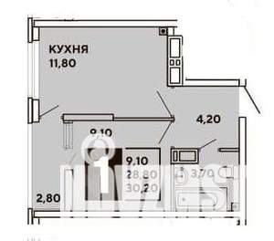 1-к квартира, вторичка, 29м2, 14/17 этаж