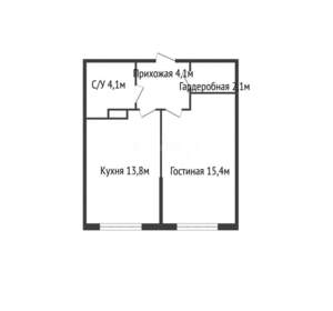 1-к квартира, вторичка, 40м2, 3/16 этаж